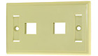 Multimedia Keystone Wall Plate - Ivory, 2-Ports
