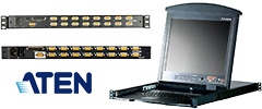 LCD Consoles w/ 2-User KVMP Switches
