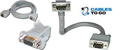 Angled-Connector Premium Shielded SXGA Extension Cables