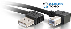 Right-Angle USB 2.0 A/B Cables