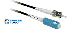 ST/SC Plenum 9/125 Simplex Single-Mode Fiber Patch Cables
