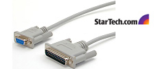 DB9 to DB25 Serial Null Modem Cables