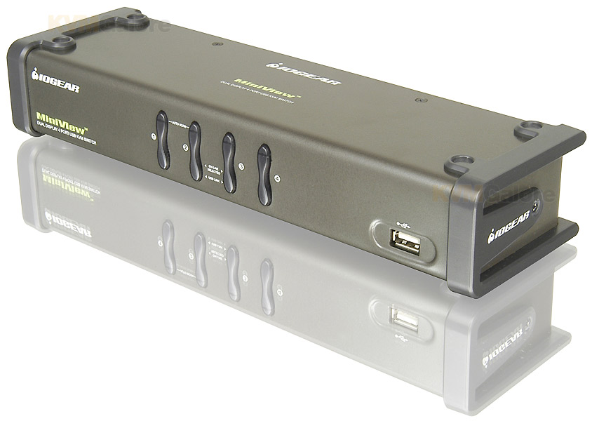 MiniView 4port dualview USB KVM+audio switch with USB peripheral