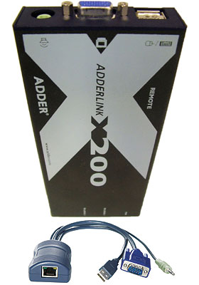 AdderLink X200 USB+Audio KVM Extender