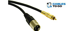 XLR-Male to RCA-Male Cables