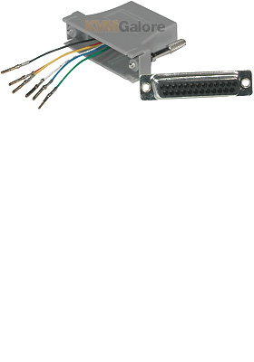 RJ45 to DB25 Male Modular Adapter - Gray RJ45 to DB25 Male Modular Adapter - Gray