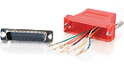 RJ45 to DB25 Male Modular Adapter - Red