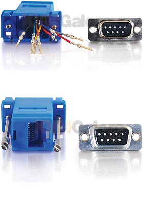 RJ45 to DB9 Male Modular Adapter - Blue RJ45 to DB9 Male Modular Adapter - Blue