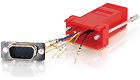 RJ45 to DB9 Male Modular Adapter - Red