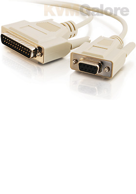 DB25 Male to DB9 Female Null Modem Cable, 6-Feet DB25 Male to DB9 Female Null Modem Cable, 6-Feet