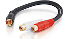 Value Series RCA Plug to 2x RCA Jack Y-Cable, 6-Inches