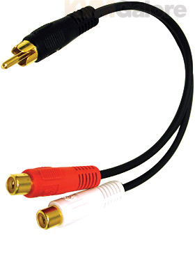 Value Series RCA Plug to 2x RCA Jack Y-Cable, 6-Inches