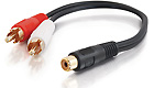 Value Series RCA Jack to 2x RCA Plug Y-Cable, 6-Inches