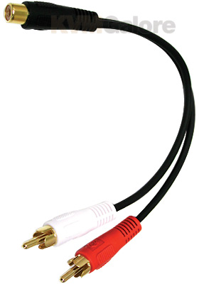 Value Series RCA Jack to 2x RCA Plug Y-Cable, 6-Inches