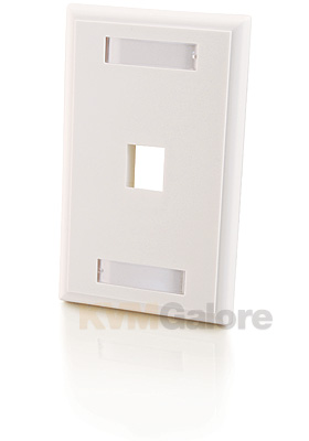 Multimedia Keystone Wall Plate - White, 1-Port