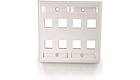 Multimedia Keystone Wall Plate - White, 8-Ports