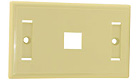 Multimedia Keystone Wall Plate - Ivory, 1-Port