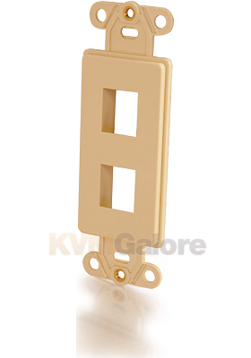 Decorative 2-Port Multimedia Keystone Insert - Ivory