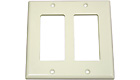 Decorative Dual Gang Wall Plate - Ivory