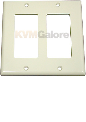 Decorative Dual Gang Wall Plate - Ivory