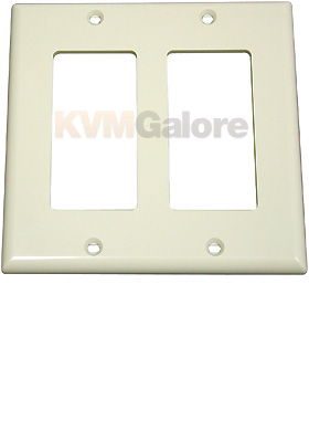 Decorative Dual Gang Wall Plate - Ivory