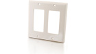 Decorative Dual Gang Wall Plate - White