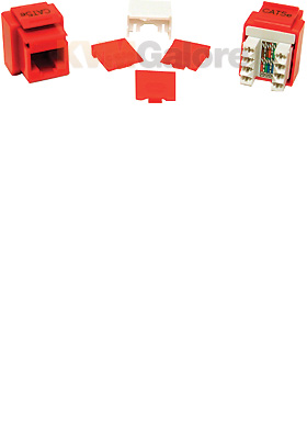 CAT-5e RJ45 Keystone Insert Jack, Red CAT-5e RJ45 Keystone Insert Jack, Red