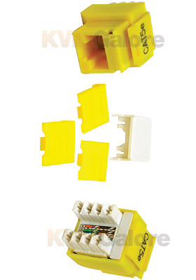 CAT-5e RJ45 Keystone Insert Jack, Yellow CAT-5e RJ45 Keystone Insert Jack, Yellow