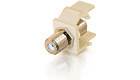 Snap-In F-type F/F Keystone Insert Module, Ivory