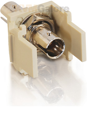 Snap-In ST Fiber F/F Keystone Insert Module, Ivory