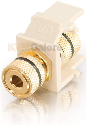 Snap-In Black Banana Jack F/F Keystone Insert Module, Ivory Snap-In Black Banana Jack F/F Keystone Insert Module, Ivory