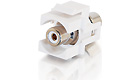 Snap-In White RCA F/F Keystone Insert Module, White