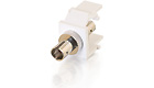 Snap-In ST Fiber F/F Keystone Insert Module, White