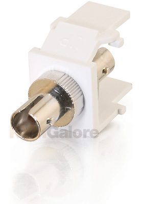 Snap-In ST Fiber F/F Keystone Insert Module, White Snap-In ST Fiber F/F Keystone Insert Module, White