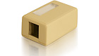 Keystone-Jack Surface-Mount Box, 1-Port, Ivory