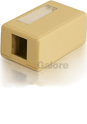 Keystone-Jack Surface-Mount Box, 1-Port, Ivory