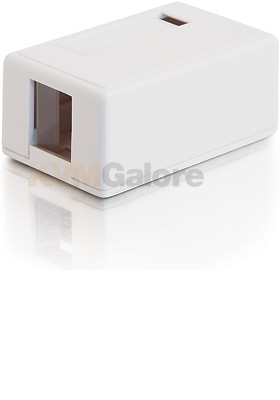Keystone-Jack Surface-Mount Box, 1-Port, White Keystone-Jack Surface-Mount Box, 1-Port, White