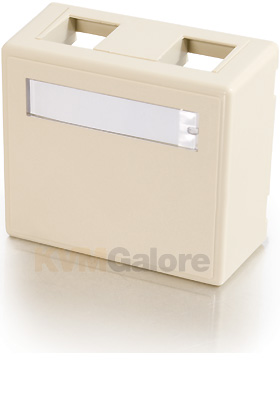Keystone-Jack Surface-Mount Box, 2-Ports, Ivory Keystone-Jack Surface-Mount Box, 2-Ports, Ivory