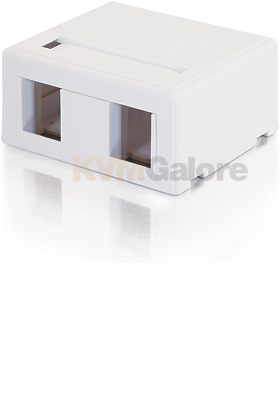 Keystone-Jack Surface-Mount Box, 2-Ports, White Keystone-Jack Surface-Mount Box, 2-Ports, White