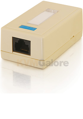 CAT-5e Surface-Mount Box, 1-Port, Ivory