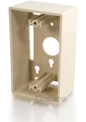 Single Gang Wall Box, Ivory Single Gang Wall Box, Ivory