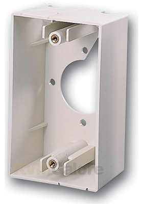 Single Gang Wall Box, White Single Gang Wall Box, White