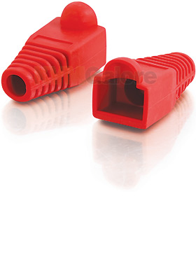RJ45 Snagless Boot Cover (5.5mm OD) - Red, 50-Pack