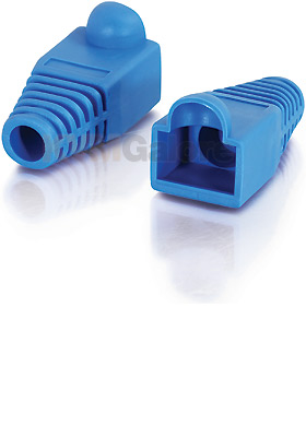 RJ45 Snagless Boot Cover (6.0mm OD) - Blue, 50-Pack