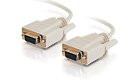 DB9 F/F Null Modem Cable - Beige, 1-Foot