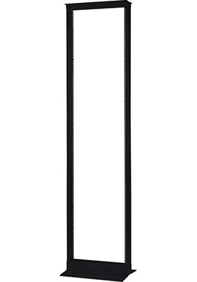 45U 2-Post Open Frame Rack, Black