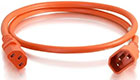 14 AWG Computer Power Extension Cord - Orange, 3 Feet