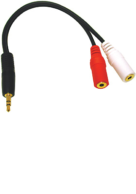 3.5mm Stereo Male To 3.5mm Stereo Female Y-Cable