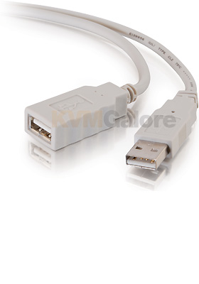 USB 2.0 A-Male to A-Female Extension Cable, White, 3m USB 2.0 A-Male to A-Female Extension Cable, White, 3m