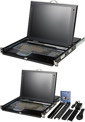 17in Rackmount LCD Console w/Rear-Mount KVM Switch Module 17in Rackmount LCD Console w/Rear-Mount KVM Switch Module
